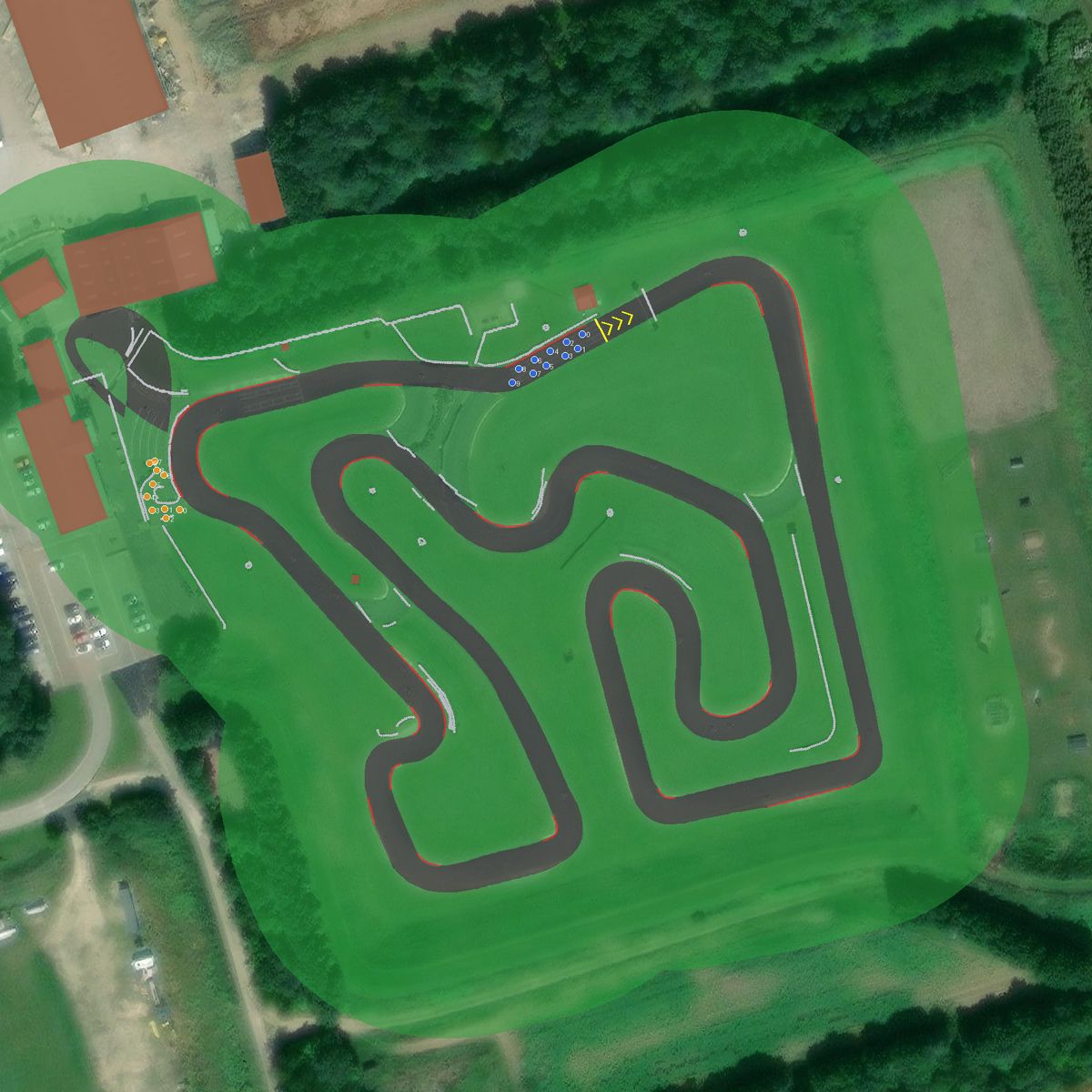 Top-down preview of Ancaster Karting International V6