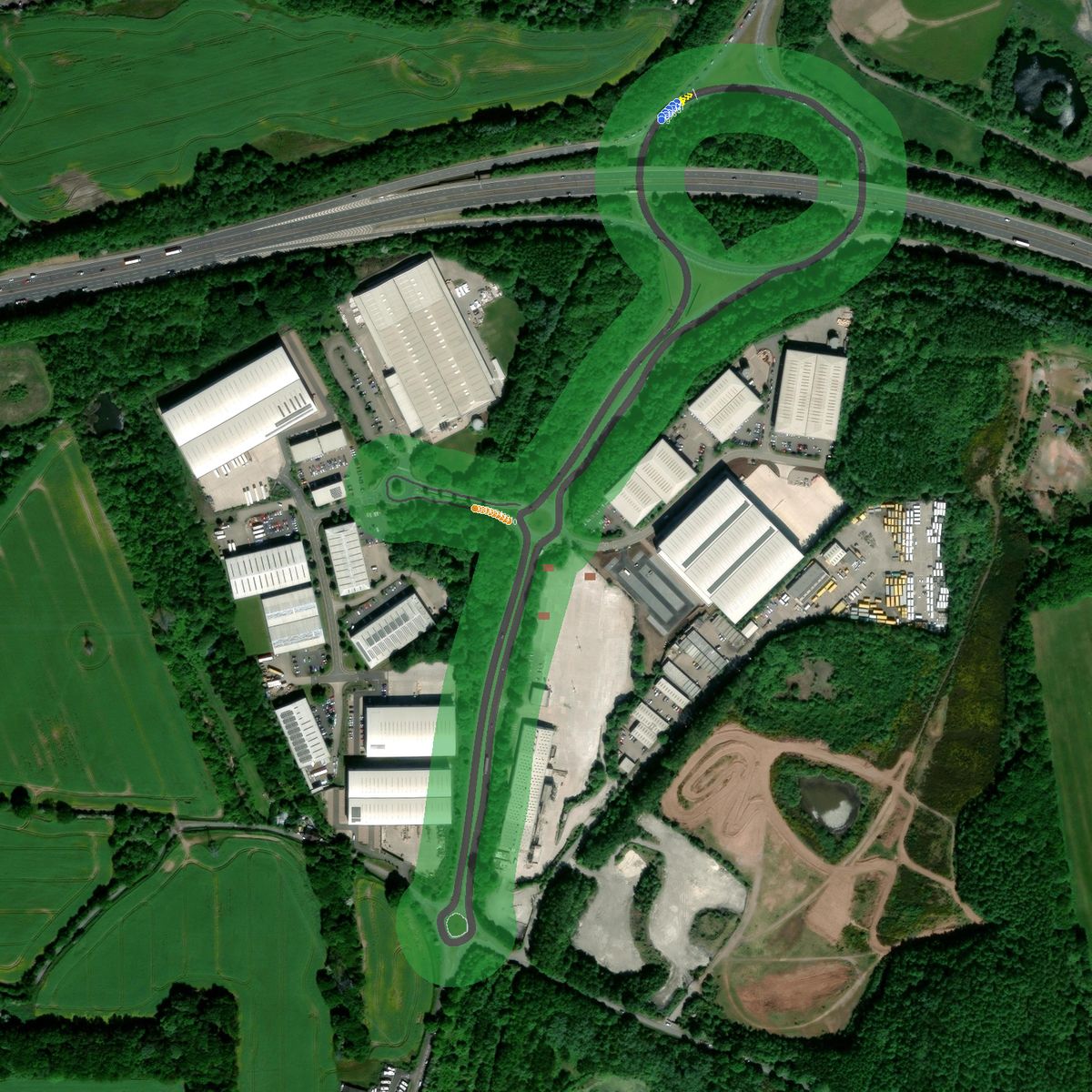 Top-down preview of cannnock road