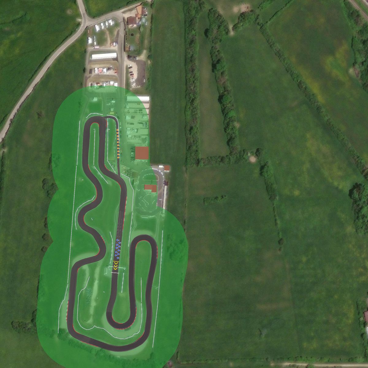 Top-down preview of circuit de la vallée