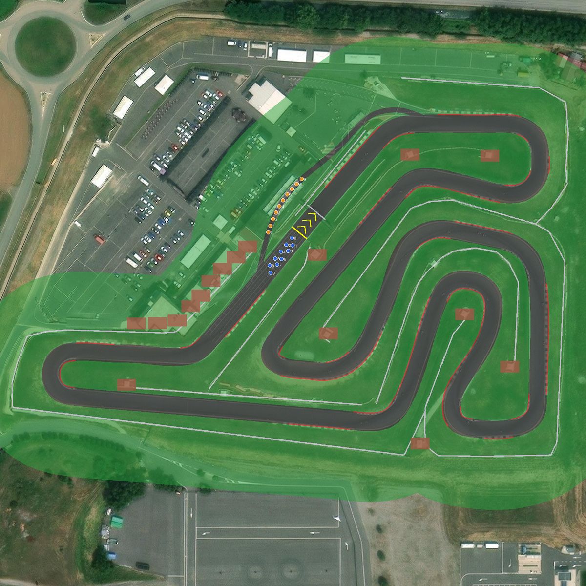 Top-down preview of Franciacorta Karting
