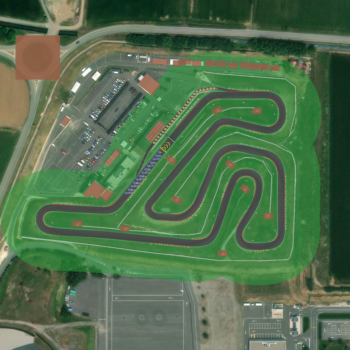 Top-down preview of Franciacorta Karting track for Assetto Corsa