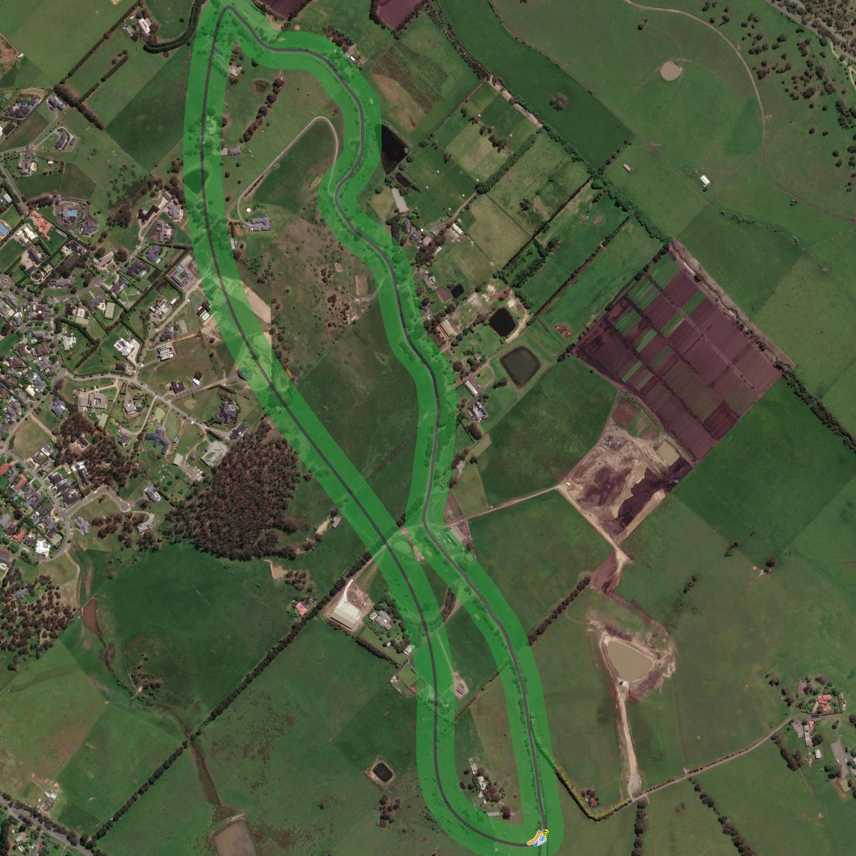 Top-down preview of lysty road for Assetto Corsa