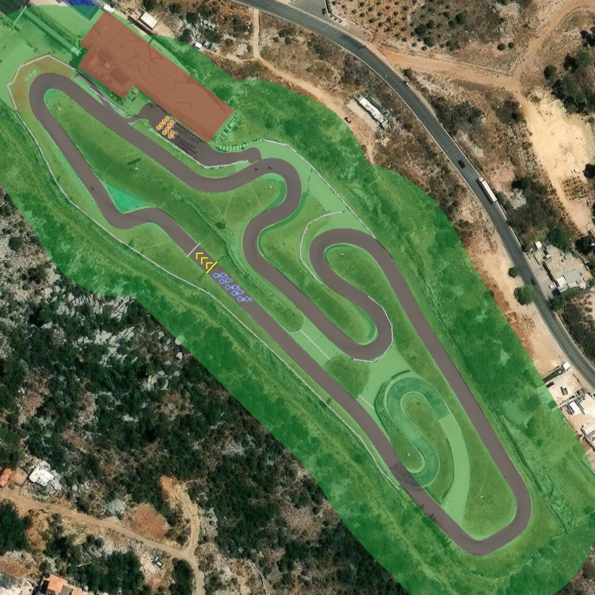 Top-down preview of RPM Karting
