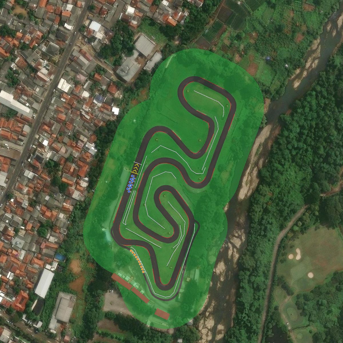 Top-down preview of sentul karting