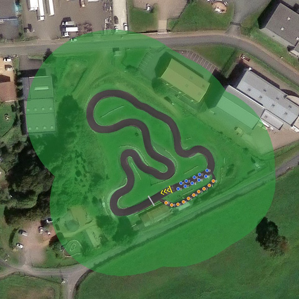Top-down preview of Karting Évasion - Karting Lyon Bully