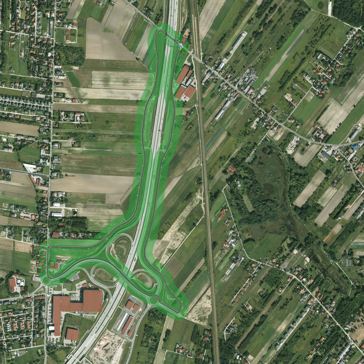 Top-down preview of Warsaw track
